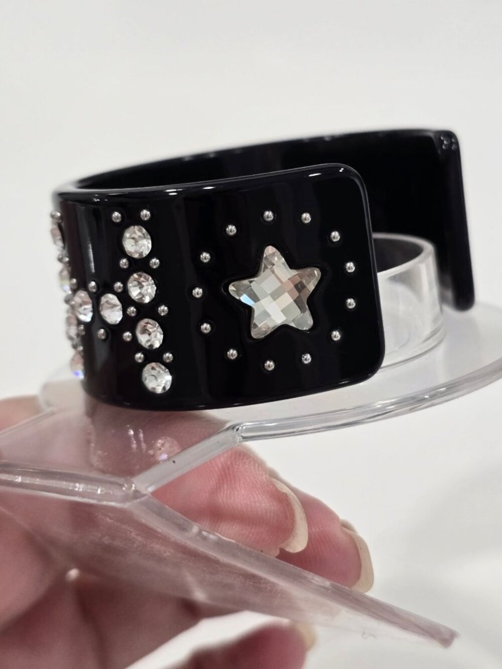 Killstar ✦ Witch Crystal Cuff Bracelet ✦ Black Rhinestone Statement Gothic NIP - Picture 12 of 16